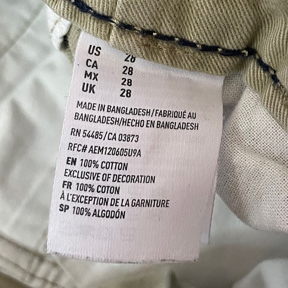 American Eagle‎ Shorts Mens 28 Tan Classic Chinos 9" Inseam Khaki - Picture 4 of 5